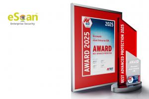 eScan Enterprise EDR wins AV-TEST Award 2025 for advanced ransomware protection, highlighting strong enterprise cybersecurity performance.