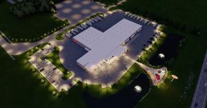 Aerial view of Ohio Peterbilt's newest location in Etna, OH