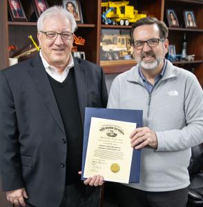 Gradall Industries receives a collection of 80th anniversary proclamations