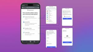 A graphical depiction of the Sharing Paths feature. "How would you like to share your insurance information?"