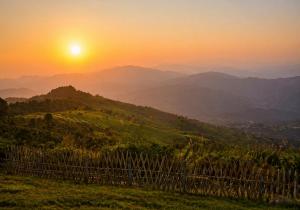 mountain landscape in northern thailand representing calm environment for addiction recovery