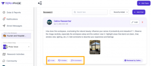 A social media-style interface on Terapage that enables smooth, user-friendly discussions with like, dislike, and comment features for engaging conversations.