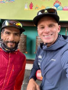 Karl Egloff and Nico Miranda in the Everest region, preparing for their 2026 speed record attempt