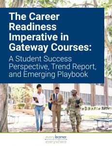 Cover of The Career Readiness Imperative with three college students walking on campus.