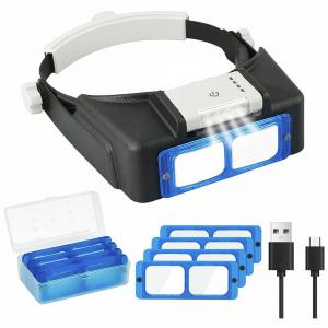 magnifier, magnifying glasses, headband magnifier, magnifier with light