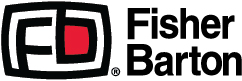 red and black logo of the Fisher Barton company