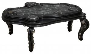 Unique and unusual Wicked Coffee Table by Dale Mathis (American, b. 1972), with a riveted molded stepped top and motorized mechanical clockwork gears. Estimate: $4,000-$8,000