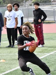 Image of HBCU Football Combine Participant on Field