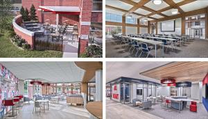 SHA patio, conference center, cafe and student commons