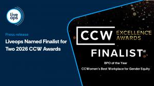 Liveops Named 2026 Finalist for CCW’s BPO of the Year and CCWomen’s Best Workplace for Gender Equity Award