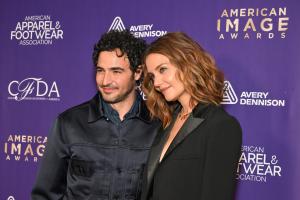 Designer of the Year Honoree, Zac Posen is joined by actress Katie Holmes on the red carpet at the 2026 American Image Awards