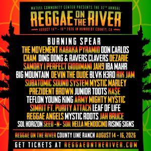 Reggae on the River 2026 Line Up