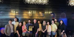 The Platinum Copier Solutions team at the Sharp Award Ceremony to accept their HK Elite Award for 2025.