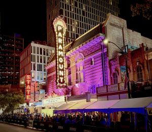 SXSW 2026 Film & TV Festival Paramount and State Theaters, headquarters for Film Premiere’s like “They Will Kill You.”