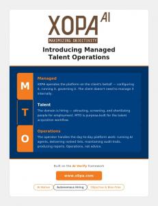 X0PA AI Launched Managed Talent Operations