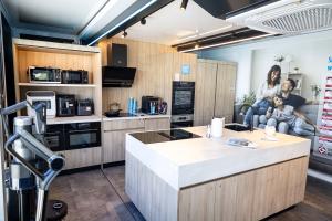 Inside of Midea's roadshow truck