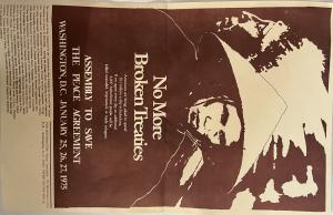 Poster for the Assembly to Save the Peace Agreement at Georgetown University