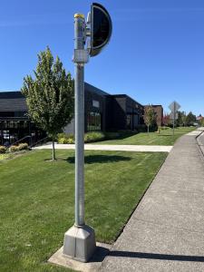 image of photo enforcement camera on a pole to enforce school zone speed