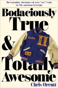 Book cover with blue varsity letter jacket