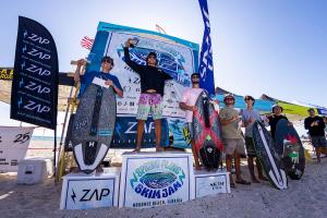 Pro Mens Podium at Spring Fling Skim Jam Skimboarding Contest