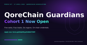 QoreChain Guardians Cohort 1, applications open 27 April 2026 ahead of Q2 mainnet.