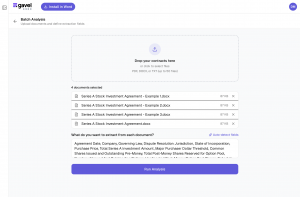 AI Contract Review Batch Analysis Gavel
