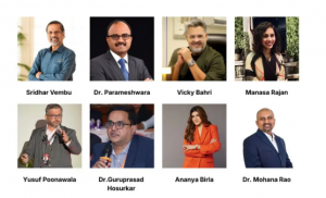 Dr Mohana Rao Patibandla with Sridhar Vembu and Ananya Birla in Mid-Day Entrepreneurs to Watch in 2026 list