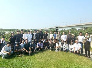 Guava orchard in Houbi District, Tainan, with fruit trees in neat rows representing sustainable farming practices linked to carbon credit development.