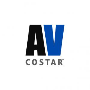 New stacked AV Costar logo in black and blue