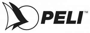 Peli logo featuring a stylised pelican icon and the word “PELI” in bold lettering.