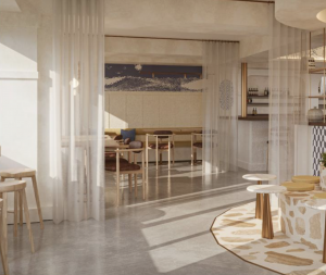 Interior design of Delphine a new concept in Coastal Mediterranean dining