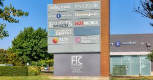 Fairview Town Center monument sign in Fairview Texas