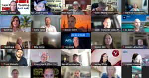 Arizona local business owners on a Zoom networking
