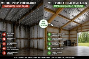 Condensation in Pole barn solved with Prodex Total