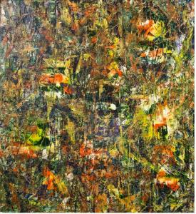 Time Traveler (2021) oil on panel 52” x 60”  (Photo Credit: Mark Seidenfeld)