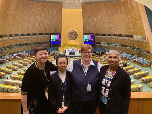 罗绮萍与韩国、美国、印度代表出席联合国妇女地位委员会第六十四次会议(CSW64)。