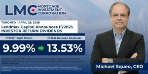 Lendmax Capital Mortgage Investment Corp. Exceeds FY2025 Target Yield, Delivers 13.53% Annual Investor Dividend Returns