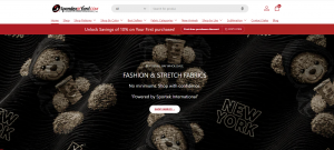 spandexbyyard Fabric website