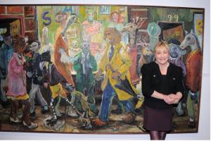 Adrienne Connelly with Animals in the Street (1994) by Chuck Connelly (Photo Credit: Chuck Connelly)