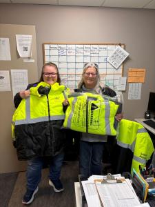 Petermann Bus team in Oxford, OH with their safety jackets