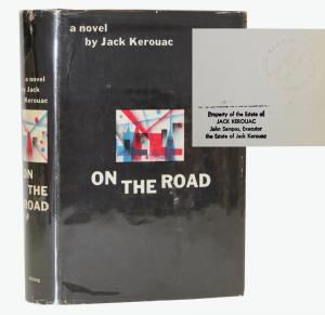  Beat Generation writer Jack Kerouac’s personally owned first edition copy of his 1957 classic book On The Road (est. $5,000-$6,000). 