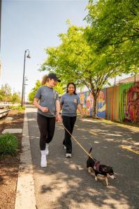 this is a photo of people walking and doing the Metropolitan Beer Trail