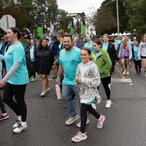 Participants at the Foundation of Hope’s 2025 Walk for Hope Walking on Glenwood Ave. in Raleigh, NC