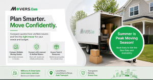 Summer moving made easy with Movers.com. Compare quotes, find licensed movers, and plan your move with confidence.