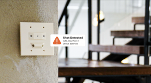 SDS sensor mounted by stairwell