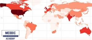 MEDDIC Academy's global users map