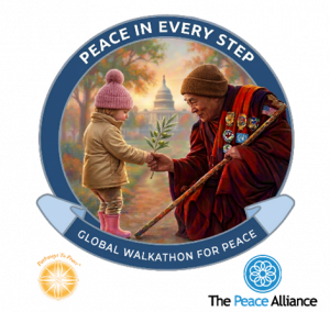 The Peace in Every Step Global Walkathon is for all people to participate as they would like to.