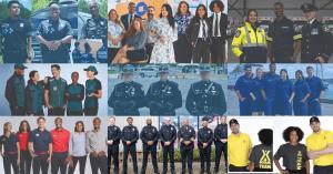 Collage showing uniform designs from 2026 NAUMD Award winners across corporate, hospitality, and public safety sectors