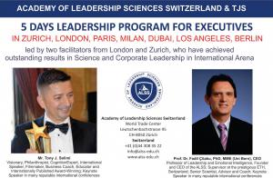 Tony Jeton Selimi Partners with Academy of Leadership Sciences Switzerland to Globally Deliver Leadership Training