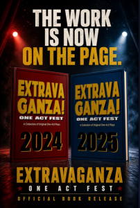 Artwork of the 2024 an 2025 Extravaganza One Act Plays Covers